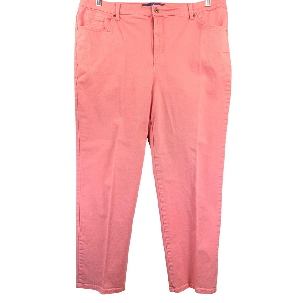 Gloria Vanderbilt Amanda High Rise Tapered Jeans Coral 20W
